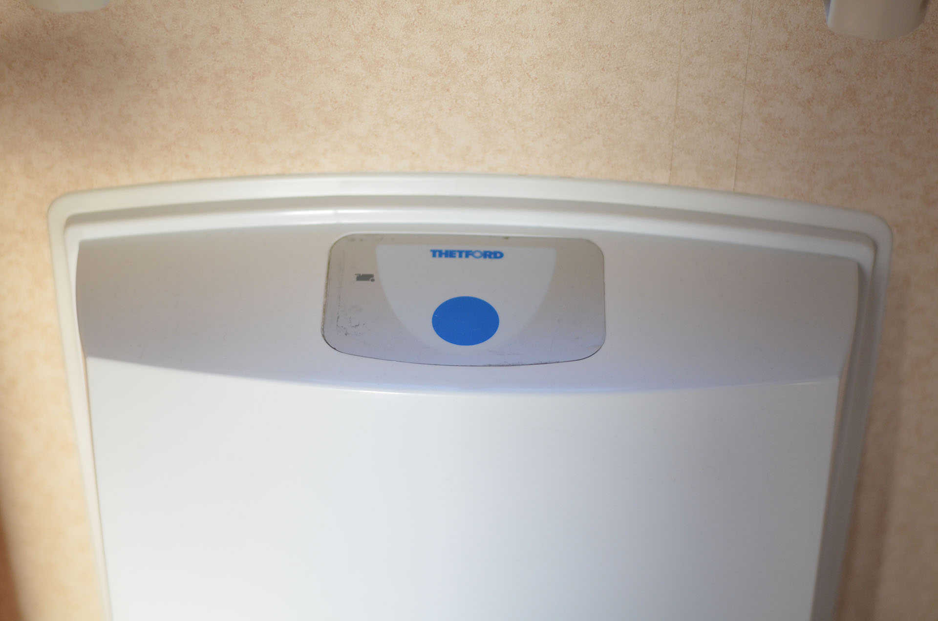 Toilet full light on your caravan