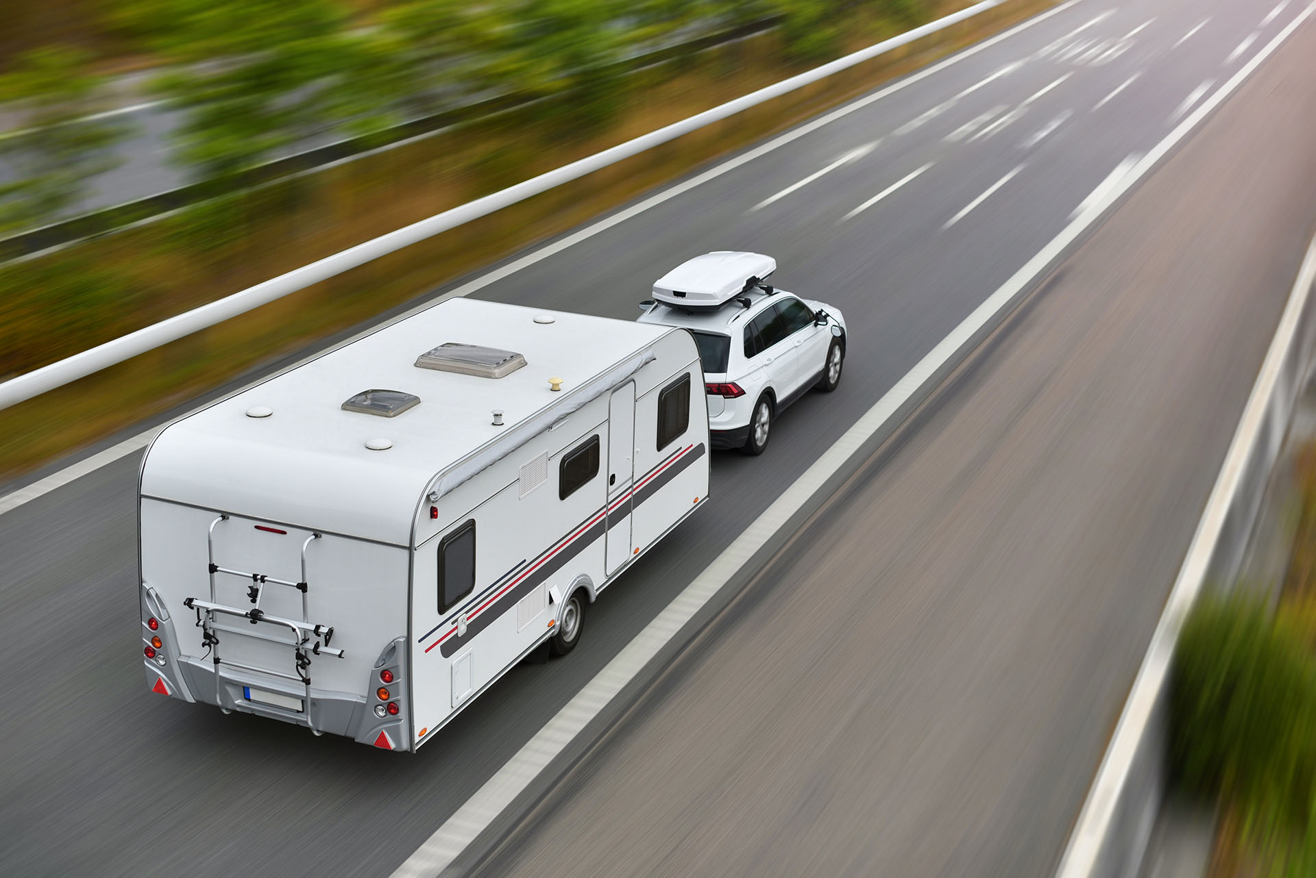 Caravan checks before setting off