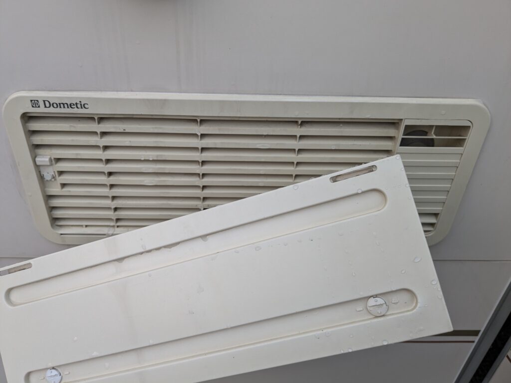 Caravan Fridge covers being removed