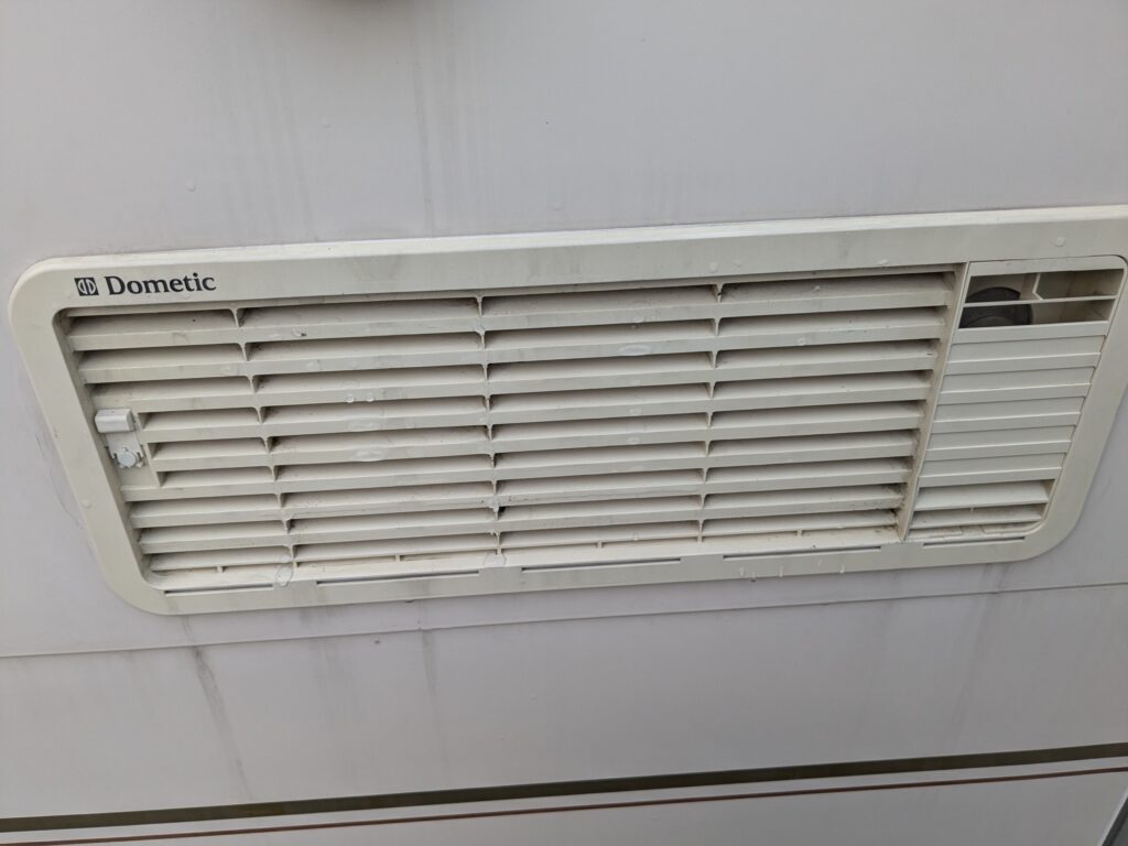 Caravan Fridge covers removed